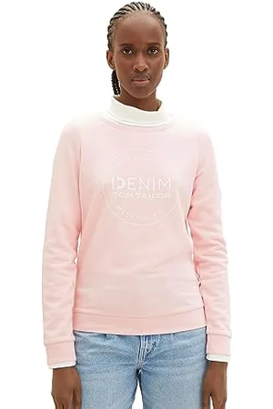 TOM TAILOR Damen Sweatshirt mit Logo-Print, Light English Rose, M