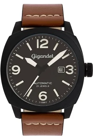 Gigandet Herren Analog Japanisches Automatikwerk Uhr mit Leder Armband 4VNAG9NE/005