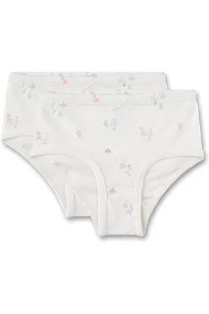 Sanetta Mädchen-Hipslip (Doppelpack) | Hochwertige und nachhaltige Unterhose für Mädchen aus Bio-Baumwolle. Inhalt: 2er Set Unterwäsche für Mädchen 080