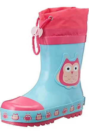 Playshoes Kinder Gummistiefel aus Naturkautschuk, trendige Unisex Regenstiefel mit Reflektoren, , 22/23 EU