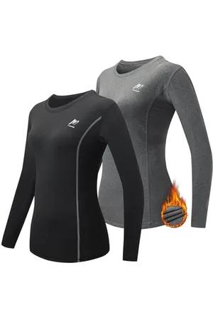 MEETWEE Thermounterwäsche Funktionsunterwäsche Damen,Skiunterwäsche Winter Set Atmungsaktiv Lange Thermo Unterwäsche Tops Thermowäsche Unterhemd