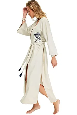 Trendyol Damen Embroidered and Gestickter Kimono Kaftan, , M EU