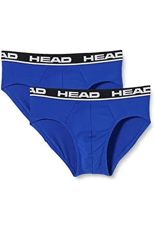 Head Herren Brief Unterwäsche, Blau/Schwarz, S (2er Pack)