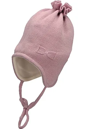 Sterntaler Baby Mädchen Strickmütze Baby Strickmütze Schleife Mütze - Baby Strickmütze - mit Schleife, Ohrenklappen und Bindeband - , 49