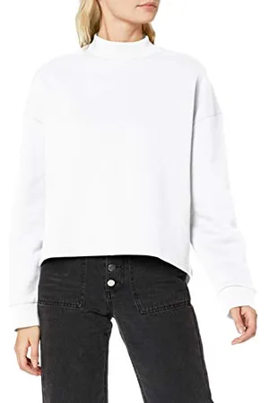 Urban classics Damen TB3012-Ladies Oversized High Neck Crew Sweatshirts, White, XL