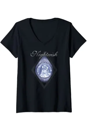 Nightwish Damen Once (Albumcover + -Logo) T-Shirt mit V-Ausschnitt
