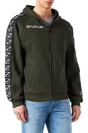 Givova Unisex Sweatshirt Full Zip Band, Militärgrün, S, , S