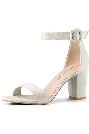Allegra K Damen High Chunky Heel Schnalle Knöchelriemen Sandalen 38