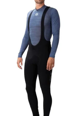 Alé Herren Solider Winter Trägerhose, schwarz/schwarz, L