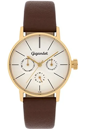 Gigandet Damen Analog Japanisches Quarzwerk Uhr mit Leder Armband AVG38-03