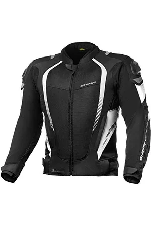 Shima MESH PRO Motorradjacke Herren | Sommer Mesh Motorcycle Stadt Textiljacke Männer mit Schulter Schleifers, CE Schulter Ellbogen und Rückenprotektoren, Breitenverstellung (Weiß, S)