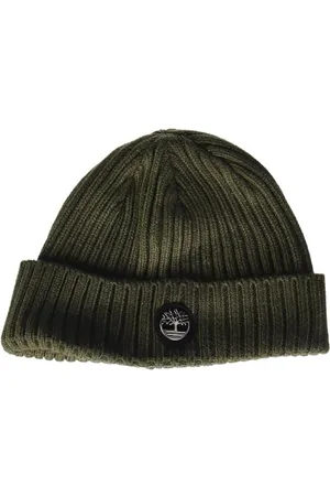 Timberland Herren Gerippte Uhrenkappe mit Logo-Platte Beanie-Mütze, , Einheitsgröße
