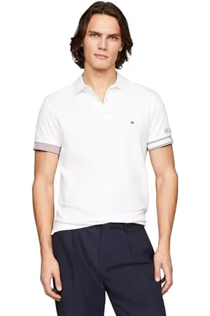 Tommy Hilfiger FLAG CUFF SLIM POLO Kurzarm Poloshirts Herren, , S