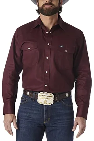 Wrangler Herren Western-Arbeitshemd Firm Finish - Violett - XX-Large