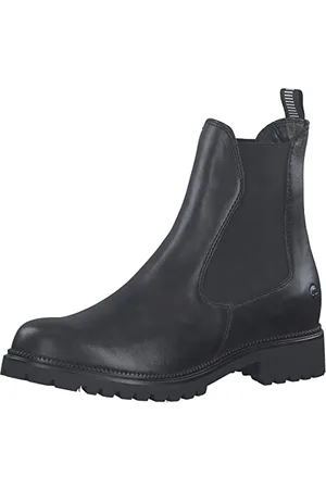 Tamaris Damen Chelsea Boots, Frauen Stiefeletten,Bootee,Booties,halbstiefel,Kurzstiefel,uebergangsschuhe,uebergangsstiefel,Black/NO FUR,38 EU