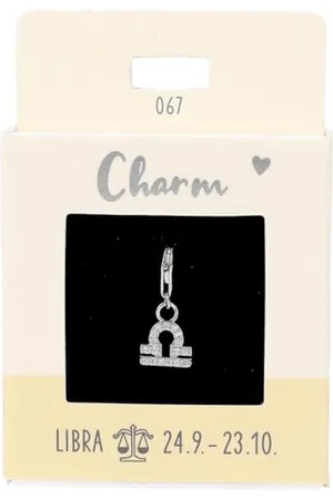 Depesche 11785-067 Charms Express yourself - Anhänger für Halsketten und Armband, Waage, versilbert, als kleines Geschenk