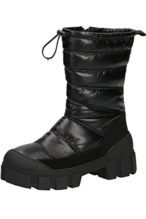 Caprice Damen Winterstiefel mit Absatz Climotion Wasserabweisend Gefüttert Weite G Vegan, Schwarz , 40 EU