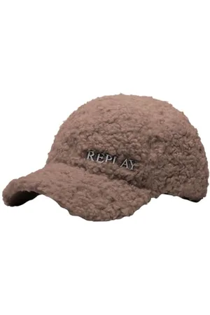 Replay Damen Cap mit Teddyfell, Grau (Taupe Gray 0217), OneSize
