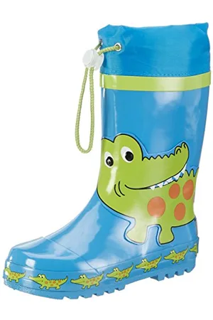 Playshoes Kinder Gummistiefel aus Naturkautschuk, trendige Unisex Regenstiefel mit Reflektoren, , 34/35 EU