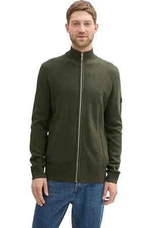 TOM TAILOR Herren Strickjacke aus Baumwolle, , XXL