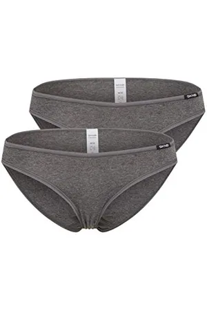 Skiny Damen Advantage Cotton Rio Brazilian Slip, Grau ( 9599), 36 (2er Pack)