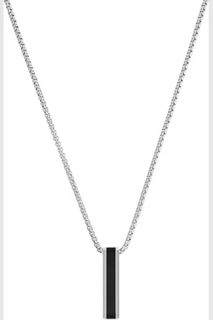 QS by s.Oliver Kette mit Anhänger Edelstahl Herren Halsschmuck, 55+5 cm, Bicolor, Kommt in Schmuck Geschenk Box, 2035796