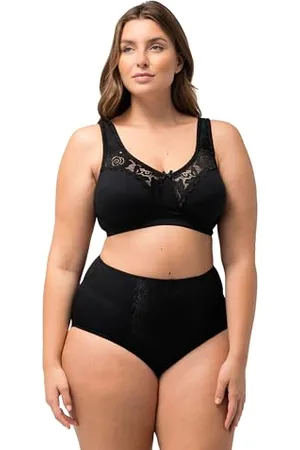 Ulla Popken Damen, große Größen, Entlastungs-BH Kelly, Spitze, ohne Bügel, Cup C-E