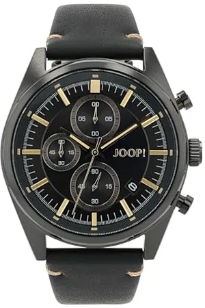 JOOP! Armbanduhr Herren Chronograph Analog, mit Leder Armband, , 10 bar Wasserdicht, Kommt in Uhren Geschenk Box, 2034581