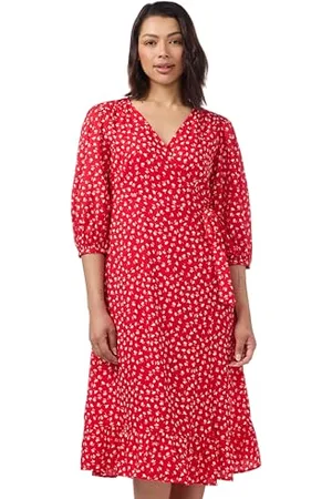 ONLY Damen ONLOLIVIA 3/4 WRAP MIDI Dress WVN NOOS Kleid, , S