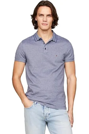 Tommy Hilfiger Herren Poloshirt Kurzarm Pretwist Mouline Slim Fit Polo Slim Fit, , S