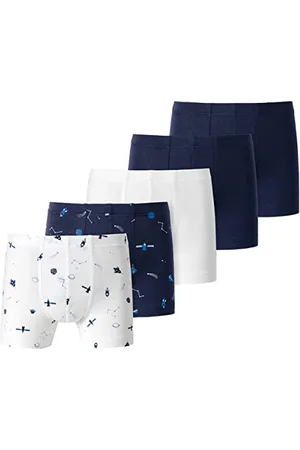 Schiesser Jungen 5 Pack Boxershort Unterhosen - 95/5 Organic Bio Baumwolle Größe 92 Bis 140 Unterwäsche, , 140 EU