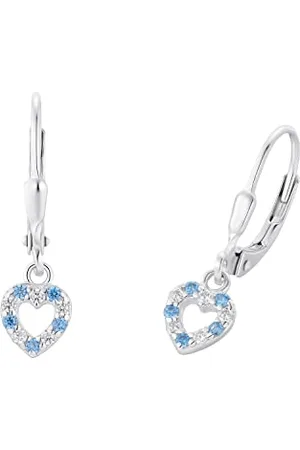 Prinzessin Lillifee Ohrhänger 925 Sterling Silber Mädchen Kinder Ohrschmuck, mit Zirkonia synth., 2,1 cm, Herz, Kommt in Schmuck Geschenk Box