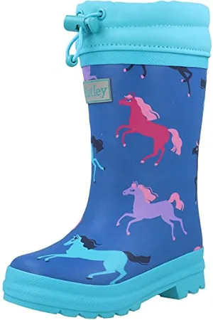 Hatley Jungen Mädchen Sherpa Lined Printed Wellington Gummistiefel Rain Boot, , 22 EU