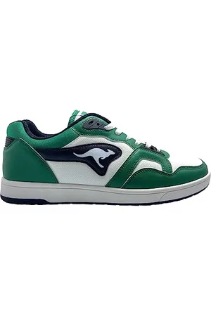 KangaROOS Unisex K-Slam Point Sneaker, Green/Jet Black, 44 EU