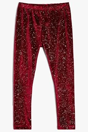 Koton Girls Elastic Waist Leggings Silvery