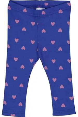 Green Cotton Baby - Mädchen Heart Leggings, Star Blue/Pink Haze, 80 EU