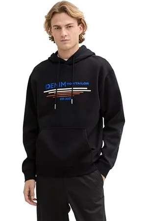 TOM TAILOR Herren Hoodie Sweatshirt mit Logo-Print, , XL