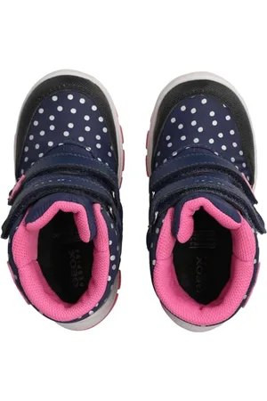 Geox Baby-Mädchen B FLANFIL Girl B ABX Ankle Boot, Navy/Fuchsia, 20 EU
