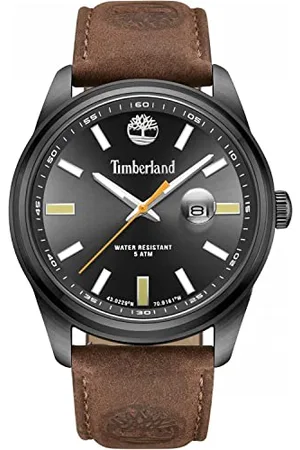 Timberland Unisex Analog Quarz Uhr mit Leder Armband TDWGF0009604