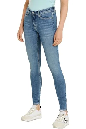 Calvin Klein Jeans Damen Jeans Mid Rise Skinny Fit, Blau (Denim Medium), 30W/32L