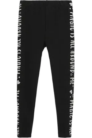 QS by s.Oliver Wärmende Leggins mit Glitzer-Print schwarz 122
