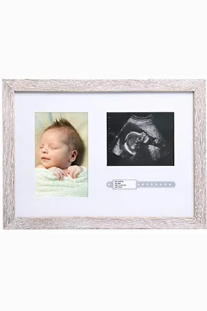 Pearhead Bracelet ID Photo & Sonogram Frame, Baby Ultrasound Photo Frame