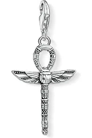 Thomas Sabo Unisex Charm-Anhänger Lebenskreuz mit Skarabäus Charm Club 925 Sterling 1551-637-21