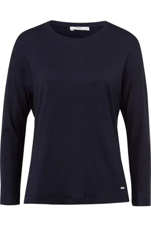Brax Damen Style Charlene Viscose Mix - Cleanes Langarmshirt in Herbstfarben