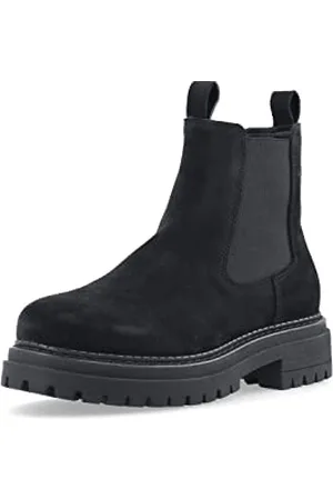 Cashott Damen CASHANNAH Chelsea Suede Ankle Boot, Black, 36 EU