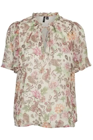 VERO MODA Damen Vmsilo S/S WVN Btq Top, , S EU