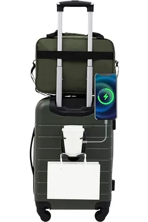 Wrangler Smartes Gepäck-Set mit Getränkehalter und USB-Anschluss, , 2 Piece Set, Smartes Gepäck-Set mit Getränkehalter und USB-Anschluss