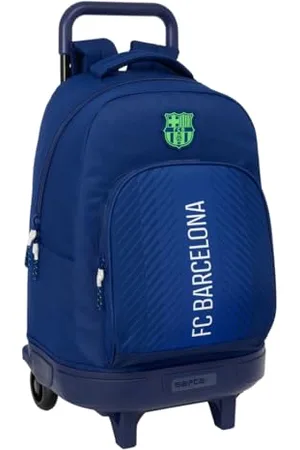 Safta FC Barcelona - Großer Rucksack mit Rädern, kompakt, abnehmbar, ideal für Kinder verschiedener Altersgruppen, bequem und vielseitig, Qualität und Widerstandsfähigkeit, 33 x 22 x 45 cm