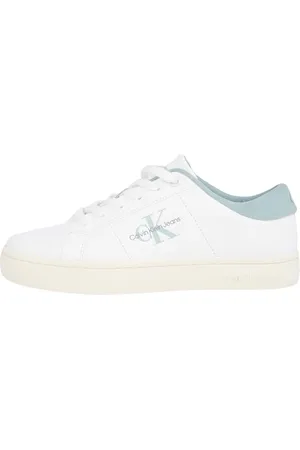 Calvin Klein Damen Classic Cupsole LOWLACEUP LTH WN YW0YW01444 Sneakers, White (Bright White/Blue Surf), 38 EU