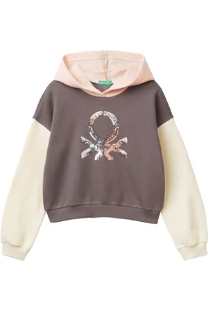 Benetton Mädchen und Mädchen C/CAPP. M/L 39m2C203W Kapuzenpullover, , 120 cm